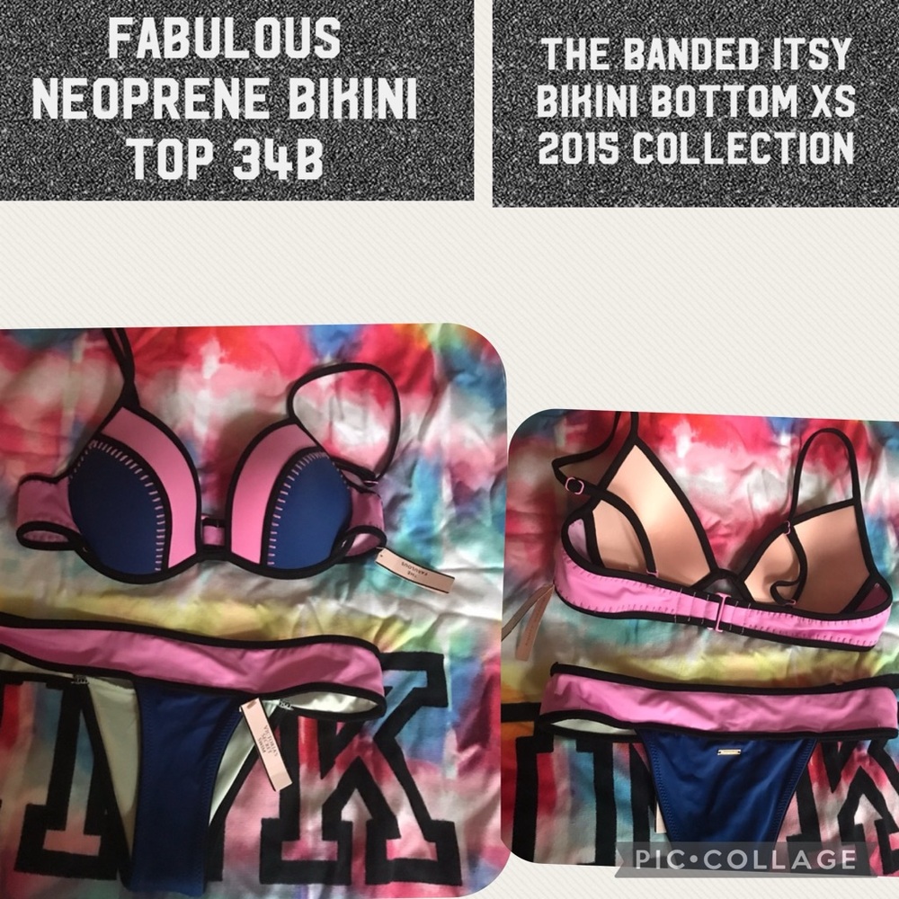Vs the fabulous neoprene bikini top 34B the ITSY neoprene bottoms XS